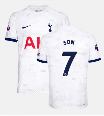 Lacne Muži Futbalové dres Tottenham Hotspur Son Heung-min #7 2023-24 Krátky Rukáv - Domáci